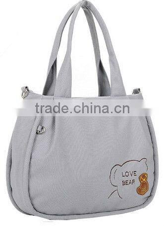 2013 New leisure and fashion canvas bag, elegant canvas tote bag