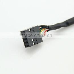 Bulkhead Dual Mount Panel USB 2.0 A Female to Dupont 2.54mm 2*5P Housing Cable