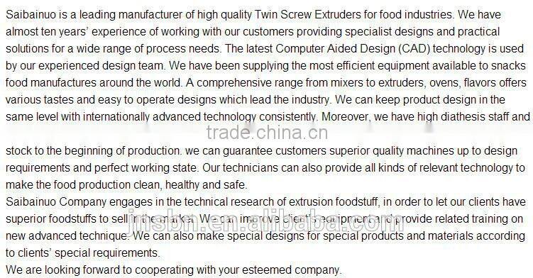 Infant food extrusion machinery