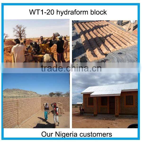 WT1-20 diesel engine interlocking brick price interlocking cement block making machine