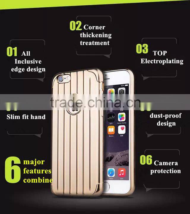 For iphone 6/plus Style case cover, TOP Electroplating, Luggage TPU material special series
