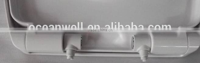 Bathroom toilet seat cover with soft close and two push button quick release system