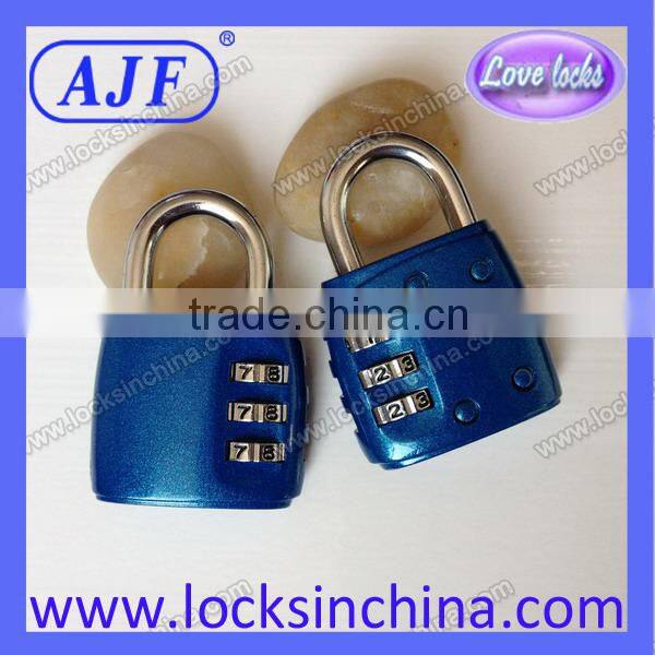 AJF High quanltiy Fashion fitness club blue digital padlock combination