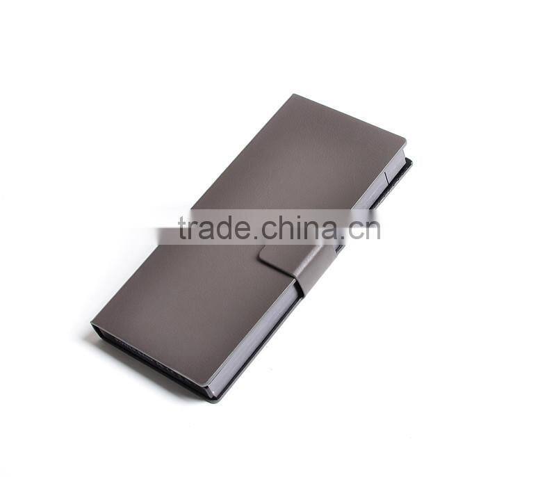 2015 black/yellow/brown colors free real capacity best quality power bank charger with pu cover