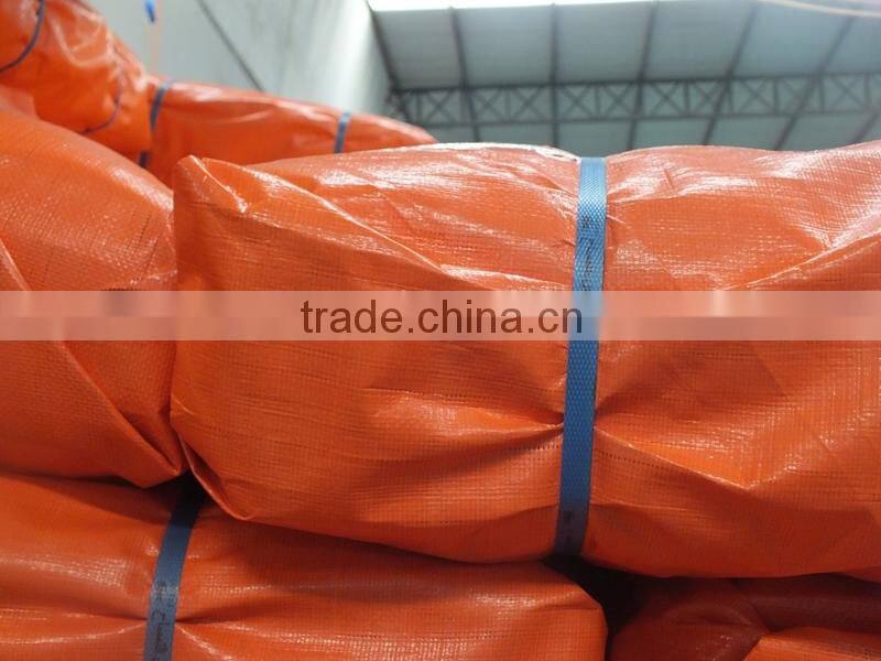 TARPAULIN IN WOVEN FABRIC BLUE/ORANGE FACTORY BEST SELL 3 FEET ALUMINUM GROMMETS ANTI-AGING TEAR-RESISTANT WHOLESALE CHINA