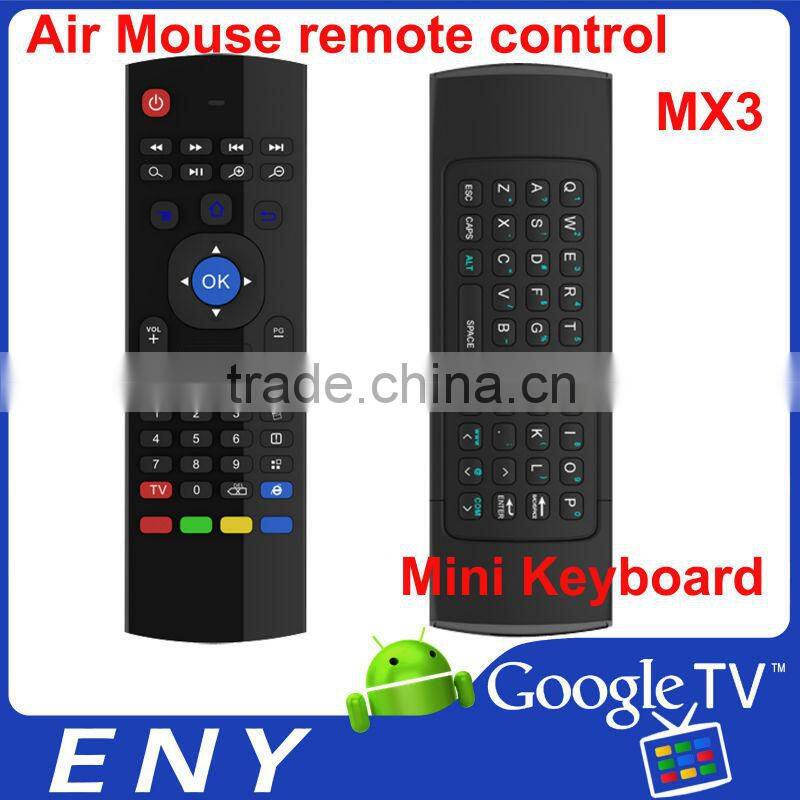 MX3 air mouse 2.4G Mini Wireless Keyboard Fly Air Mouse IR remote Control For Android Mini PC Smart TV Box