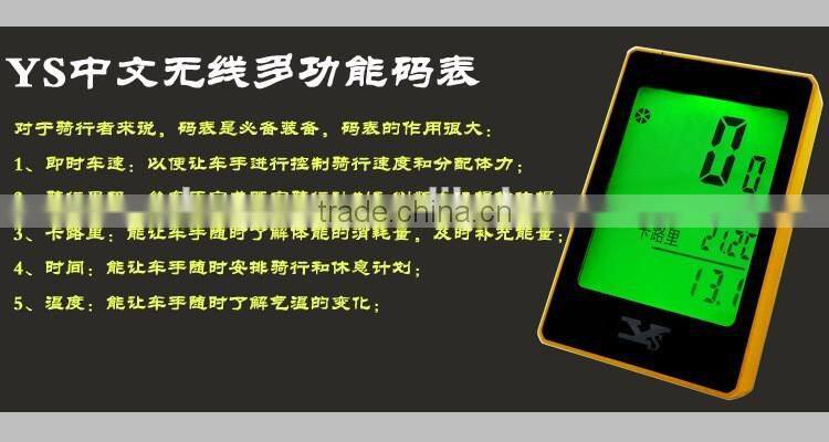 Touch screen to full screen backlight bicycle computer speedmeter