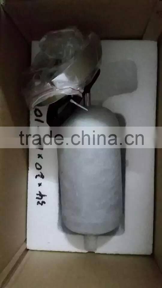 Concrete chandelier lighting with metal ceiling rose and steel wire