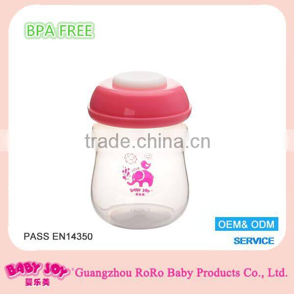 Factory price good quality durable BPA free wide neck 150ml PP Baby milk storage bottle with leakproof silicone seal ring
