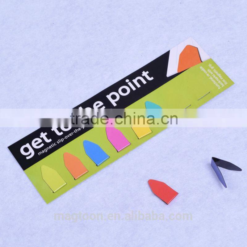 Hot promotional magnetic paper folding bookmark paper bookmarks to decorate paper unique bookmarks