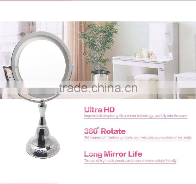 LED stand up bathroom cosmetic miror for hotel