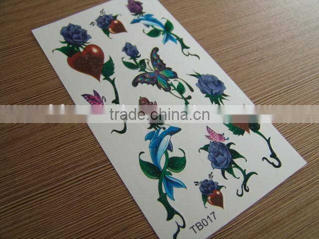 2015 hot selling tattoo sticker,temporary tattoo sticker,Eco-friendly Non-toxic Gold tattoo sticker