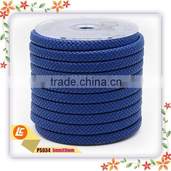 10mm width red peaceful braided cow leather cord for bracelets making