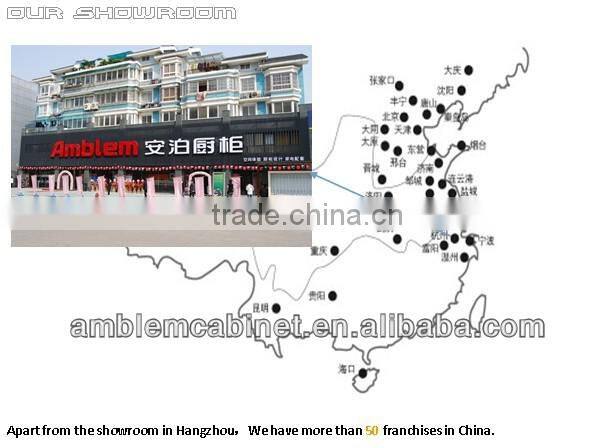 Timber veneer kitchen cabinet handle free design