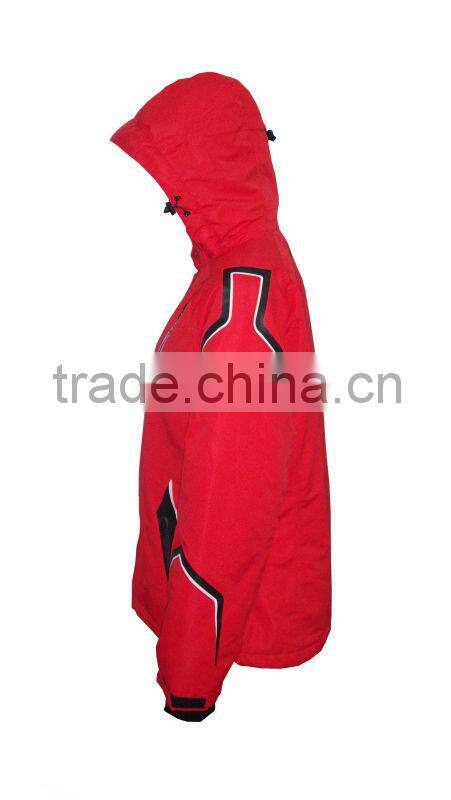 Outdoor sport hoodes red plain skiing customize your own winter jacket