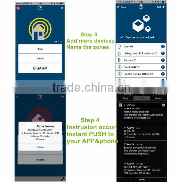 It's IP Alarm! No Need GSM Card, No Need Charge Phone