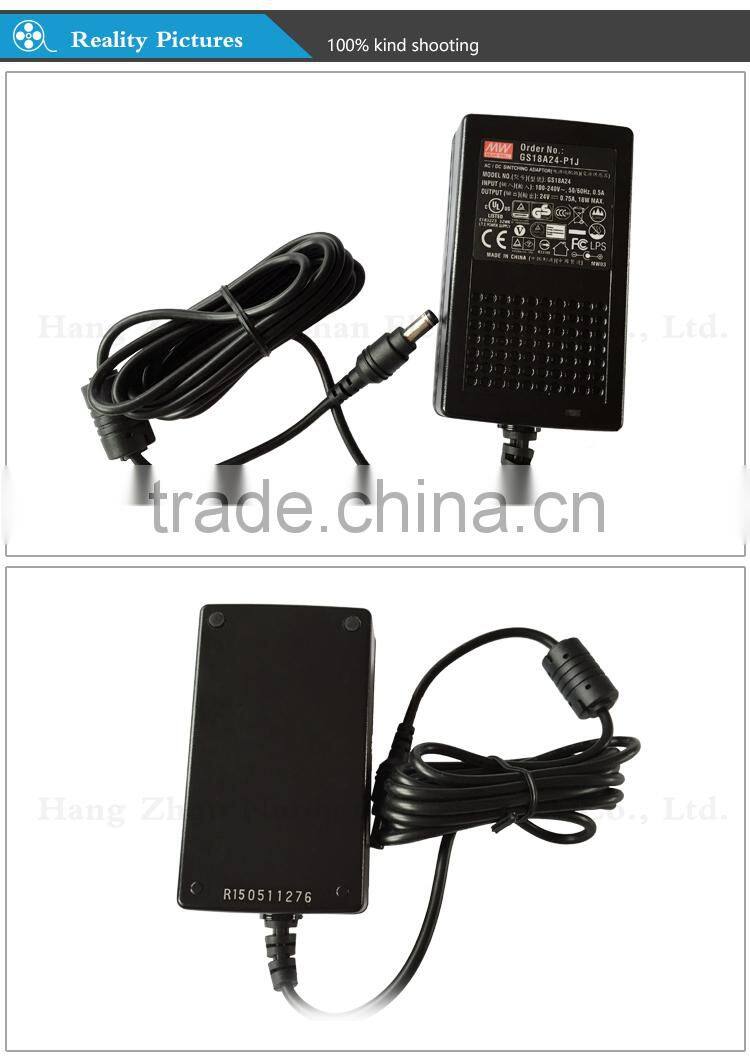 Meanwell 15~18W AC-DC Single Output Desktop 24v switching power supply
