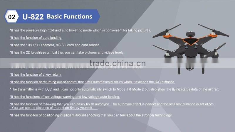 Professional GPS Follow me FPV RC drone with live camera