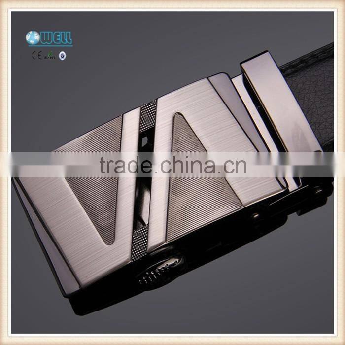 Wholesale automatic belt buckle men genuine leather auto lock buckle belt
