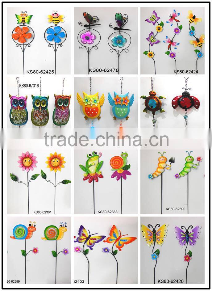 new and hot selling metal owl wind bell owl hanger wall decoration home decoration