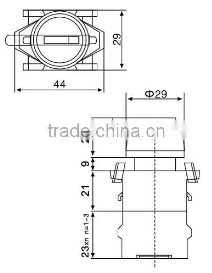 UTL Wholesale Long Handle Turn Switch Push Button Waterproof Pushbutton Switch