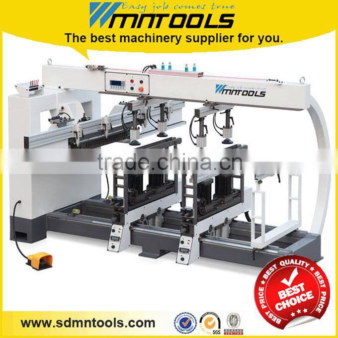Multiple spindle boring machine for furniture production