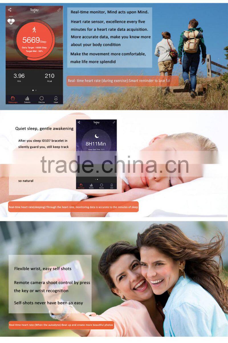 Smart Band Bluetooth 4.0 Smart Bracelet Heart Rate Monitor Wristband Fitness Tracker smartband for Android iOS