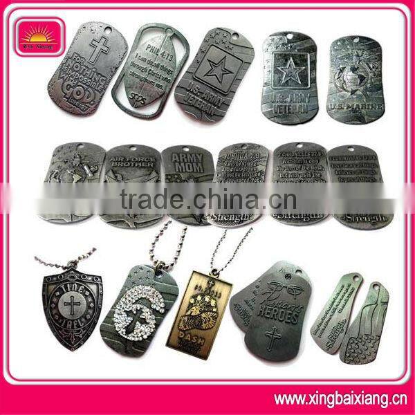 Cheap custom wholesale dog tags with necklace