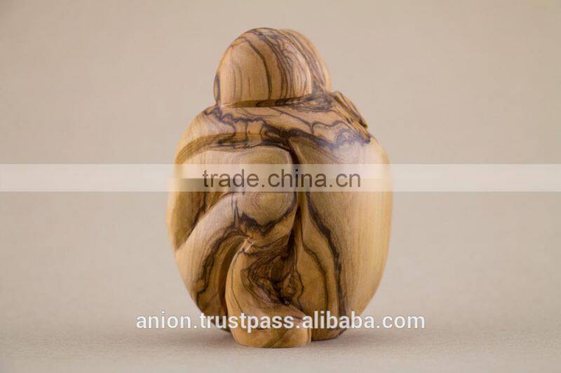 Olive Wood Carved Composition of Loving People