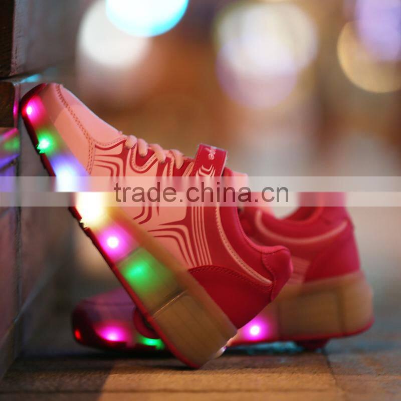 2015 Hot selling shining sport shoes with heel running shoes fashion sport shoes
