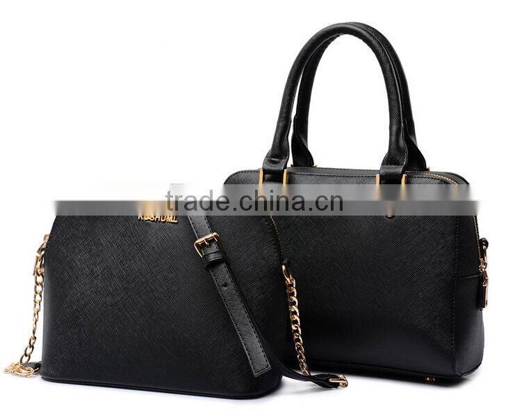 2pcs PU Leather Handbag Set Latest Styles Ladies Handbag