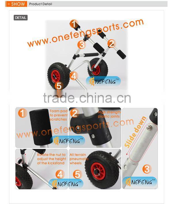 New listing New Aluminum Kayak Jon Boat Canoe Gear Dolly Cart Trailer Carrier Trolley Wheels