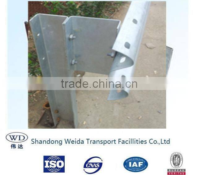 Metal Square Post Highway Guardrail Used