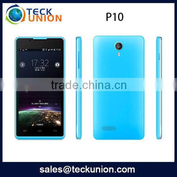 P10 4.5inch IPS touch screen andriod 4.4 GSM+WCDMA GPS low price 3G smart mobile phone
