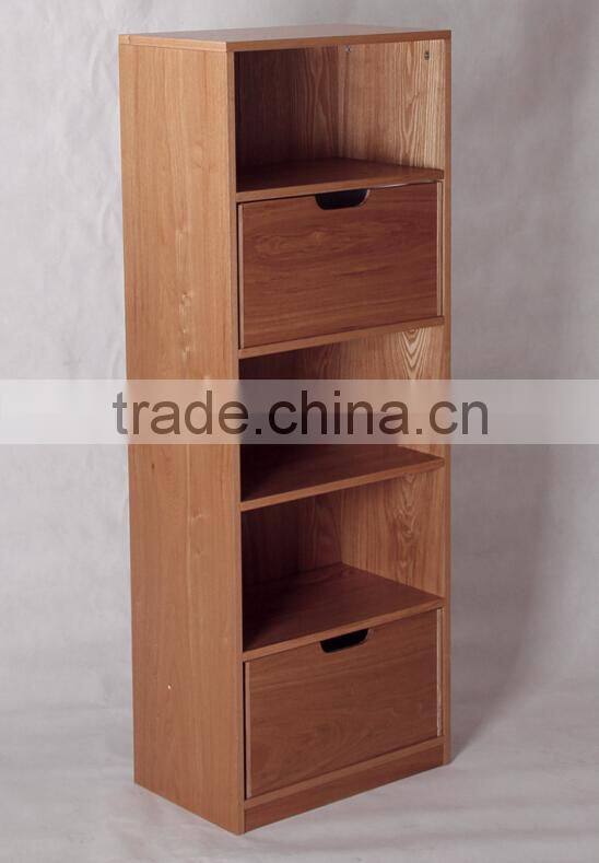 5 layer display wooden storage shelf with simple design