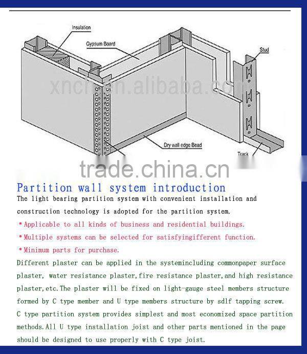 section the gypsum metal profile for drywall partition perforated T type angle