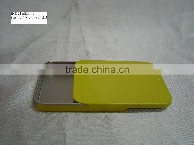 Tin box for mint, slide lid tin can for candy