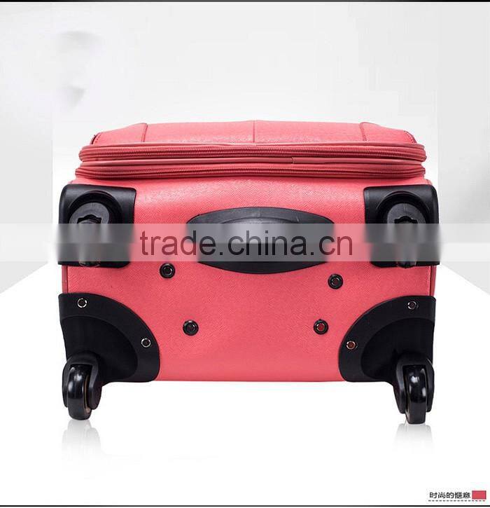 two pcs fashion design PU suitcase sets young girls and boys travelling luggage bag