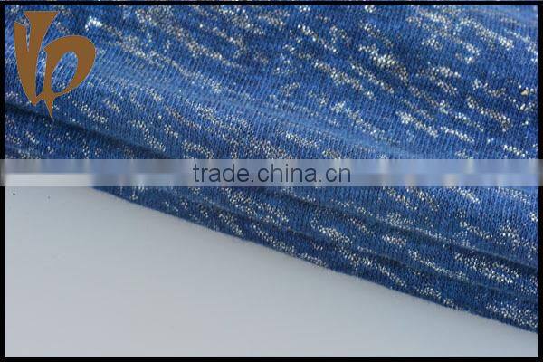 silver stamp 100% linen knitted fabric for fashion dresses