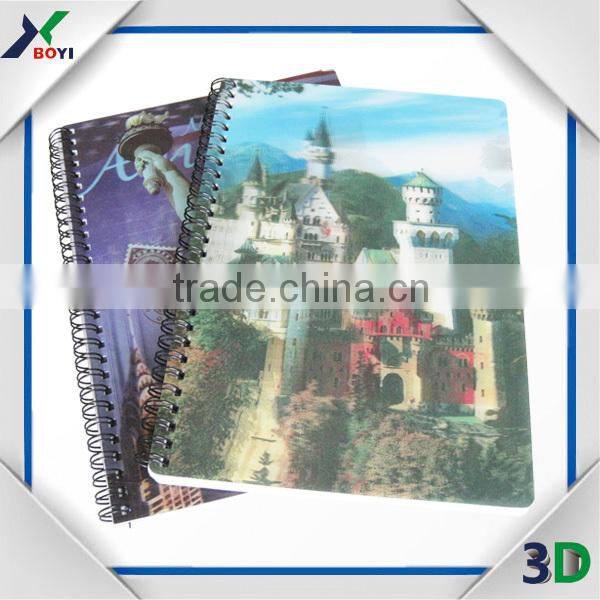 PP/PET Plastic Cover 3D Lenticular Printing Note Book