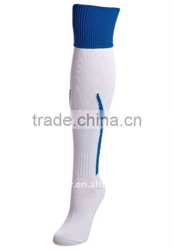 quality knee high custom soccer white football socks