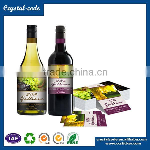 Alibaba whlesale private label wine bottle metal custom shape wine neck adhesive wine sticker