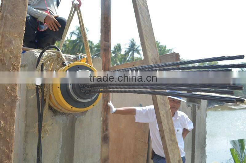 YDC2500-200 lightweight hydraulic core-through tensioning(stretching) jack