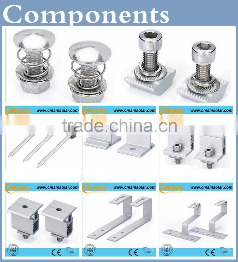 Easy installation aluminum solar panel mounting structure