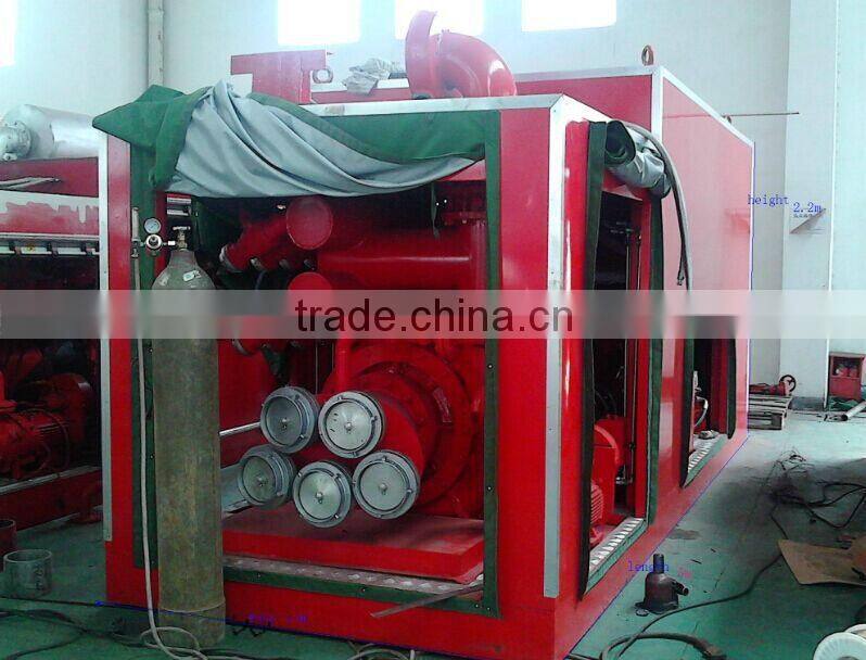Marine Containerized FIFI System one fire monitor and diesel engine fire pump