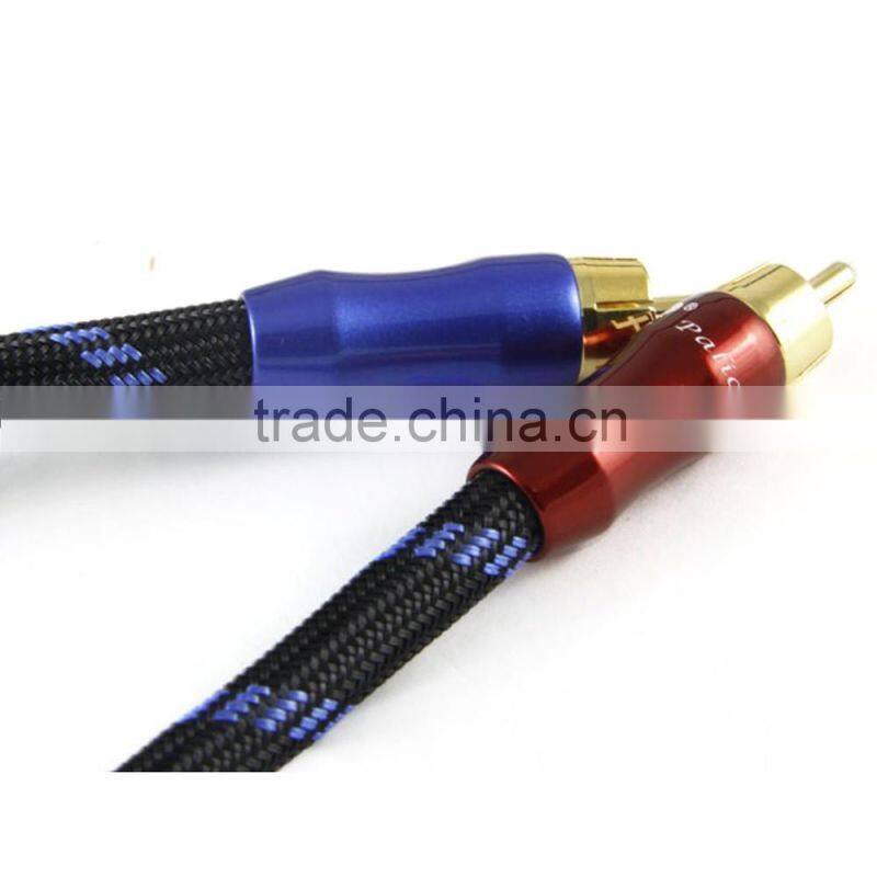 ZY ZY-020 HiFi Cable 2RCA to 2RCA Male Cables 2-Channel Signal Audio Cable