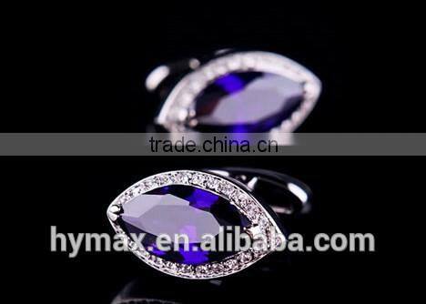 purple crystal shirt mens custom cufflinks for wedding gift