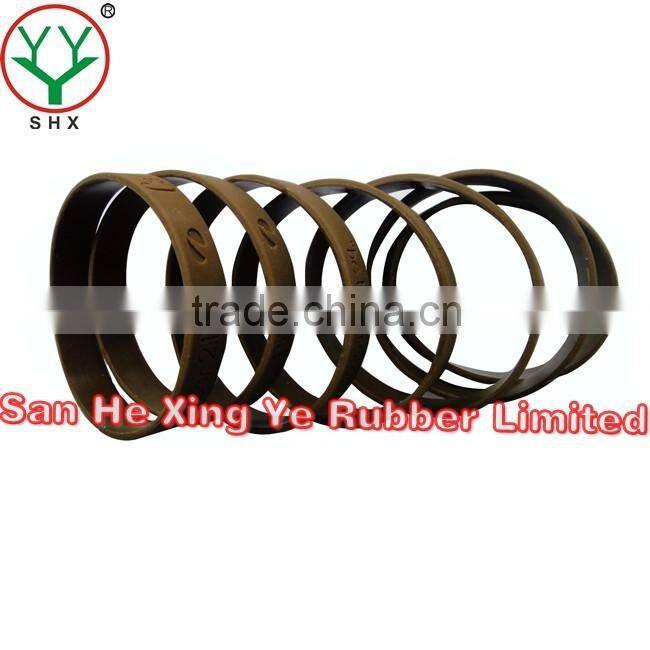 1 inch debossed and ink filled wide silicone wristband