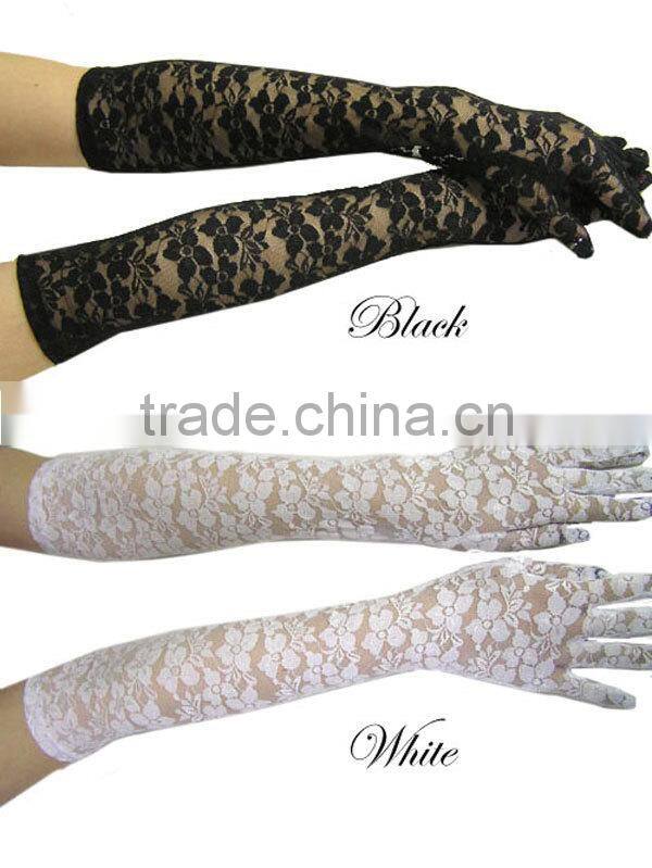 Black Lace Gloves Arm Length Lace Gloves