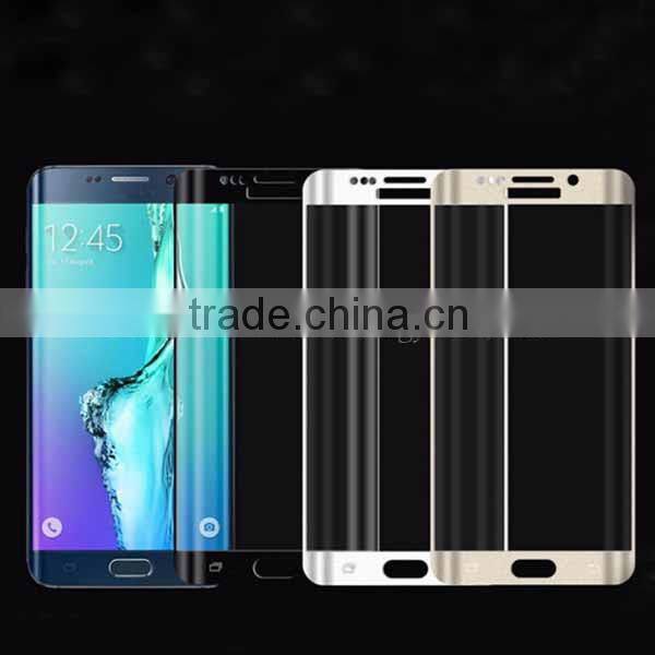 White 3D Curved Full Cover Tempered Glass Screen Protector for Samsung S6 Edge